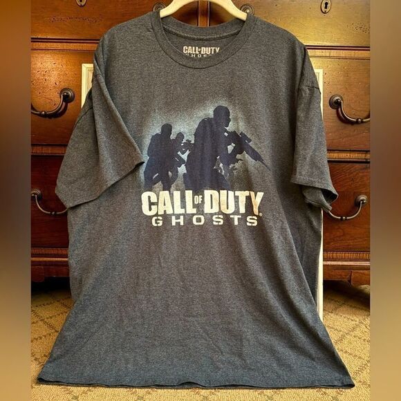 Vintage Call of Duty Ghosts logo Dark Gray short sleeved T-shirt  XL - Picture 1 of 7
